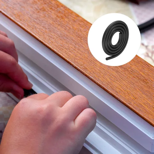 Miniatura 4 de METALLIXITY Tira de sellado de goma de espuma (0.551 in de diámetro x 4.9 ft de largo), 1 unidad, tira redonda de goma EPDM para reparación
