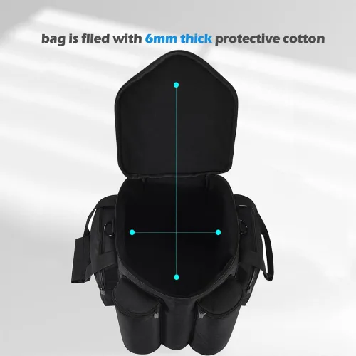 Miniatura 3 de Estuche de transporte Bolso portátil Estuche de viaje Compatible con Bose S1 Pro+ / S1 Pro Altavoz Bluetooth portátil y micrófono (Negro)