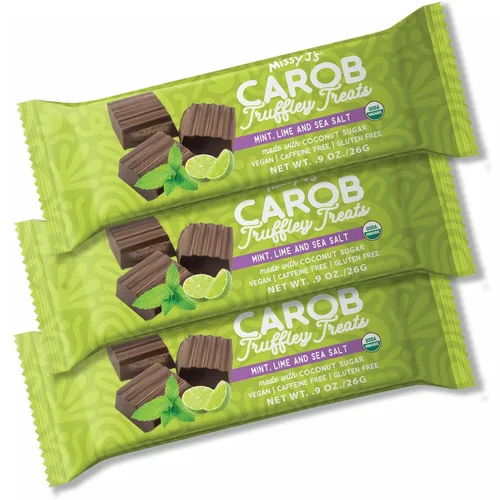 Miniatura 12 de Missy J's Trufa de algarroba de coco y almendra de 1.38 onzas, paquete de 3 unidades, algarroba hecha con azúcar de coco, vegano sin gluten
