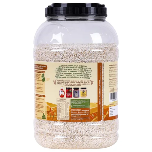 Miniatura 8 de Urban Platter Amaranto hinchado (Rajgira) 7.05 onzas (7.05 oz) Grano de superalimento sin gluten Alto en proteínas y fibra Bocadillo ligero