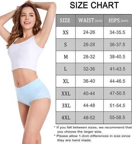 Miniatura 5 de Havvis - Calzones de cintura alta y de algodón para mujer, ropa interior que disimula la barriga, jacquard con rosas, paquete múltiple