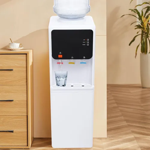 Miniatura 5 de Top Loading - Dispensador de enfriador de agua para botellas de 1 a 4 galones, dispensador eléctrico de frío y calor con 3 temperaturas y bloqueo