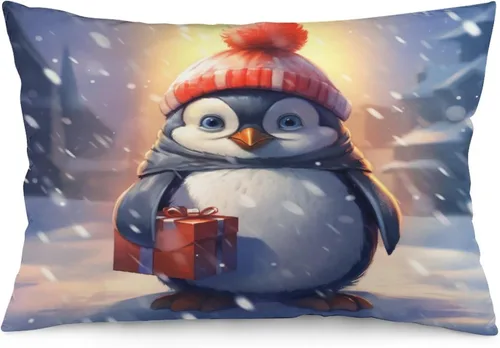 Miniatura 28 de Fundas de almohada de primavera con bonitos muñecos de nieve, fundas de almohada rústicas para vacaciones, funda de almohada tamaño Queen