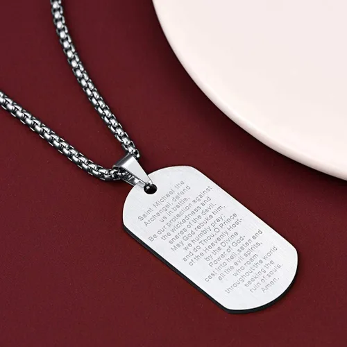 Miniatura 9 de FaithHeart - Collar de San Miguel, dije personalizado de protección del arcángel, para hombres y mujeres, acero inoxidablechapado en oro Medalla