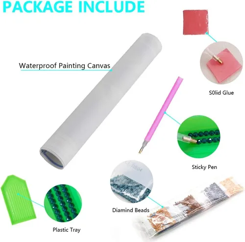 Miniatura 5 de MMAHD Kits de pintura de diamantes 5D para adultos, pinturas de bordado de taladro completo, pintura de diamantes de imitación pegados, pintura