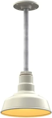 Miniatura 41 de Steel Lighting Co. Inglewood - Lámpara de granero Lámpara montada en el techo Cúpula redonda de 8 pulgadas vástago inclinado de 12 pulgadas