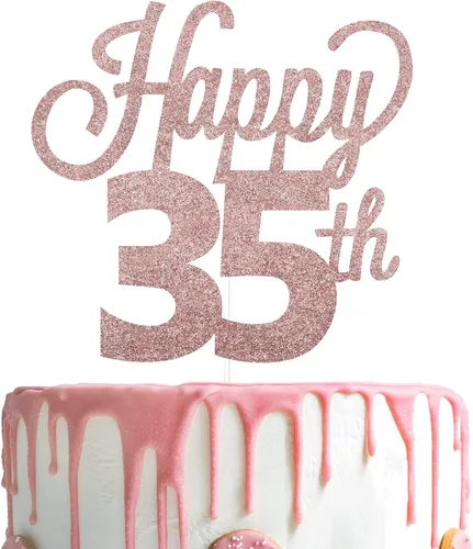 Miniatura 63 de LINGTEER - Decoración para pastel con texto "Happy Birthday 100", color negro