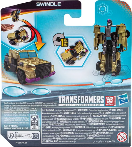 Miniatura 6 de Transformers Toys EarthSpark - Figura de acción de 1 paso, cambiador de giro de 4 pulgadas, juguetes robot para edades de 6 años en adelante