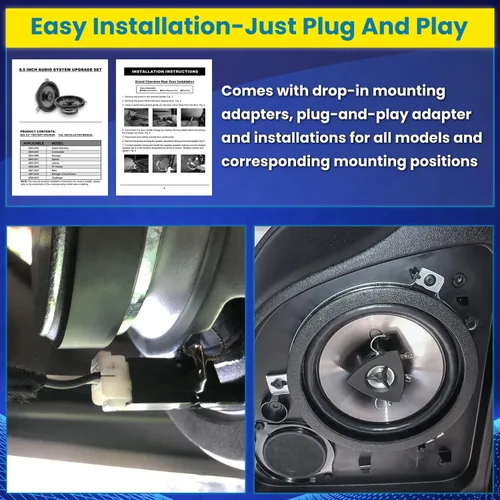 Miniatura 5 de Paquete de 4 altavoces actualizados para Jeep Wrangler JK JKU y Grand Cherokee, Commander, Liberty, Dodge Challenger, Durango, Dakota, Nitro