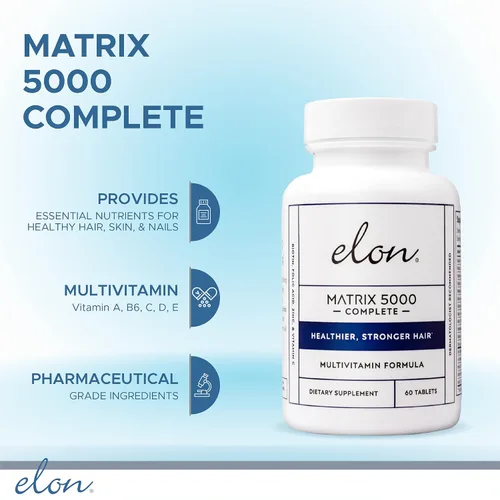 Miniatura 2 de Elon Matrix 5000 - Multivitamínico completo, vitaminas para el crecimiento de la piel, el cabello y las uñas, vitaminas saludables