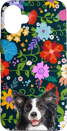 Miniatura 22 de Funda para iPhone 14 Border Collie Ditsy Flower Floral Pattern para mujer