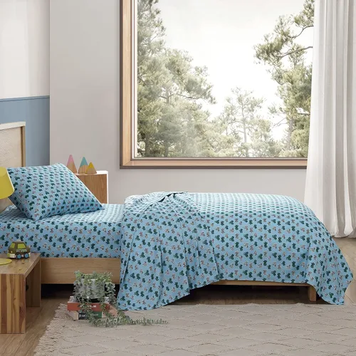 Miniatura 2 de Eddie Bauer Kids - Sábanas individuales XL para niños, ropa de cama resistente a manchas para niños pequeños con fundas a juego, súper suave