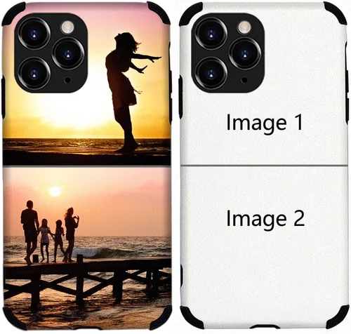 Miniatura 14 de Funda personalizada para iPhone 17, 16, 15, 14, 13, 12, 11 Pro/Max/Air/Puls, piel sintética + material TPU, bolsa de aire de cuatro esquinas es
