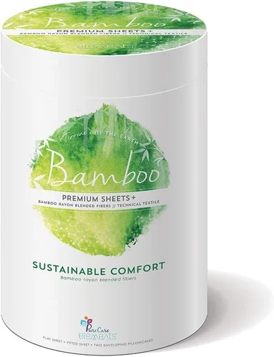 Miniatura 7 de PureCare Elements Rayon Derived from Bamboo - Juego de sábanas de 3 piezas, tamaño individual, color blanco