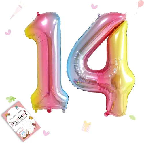 Miniatura 186 de Globos de números de 40 pulgadas del 0 al 9 dorados grandes del número 0, globos digitales para suministros de decoración de celebración de fiesta