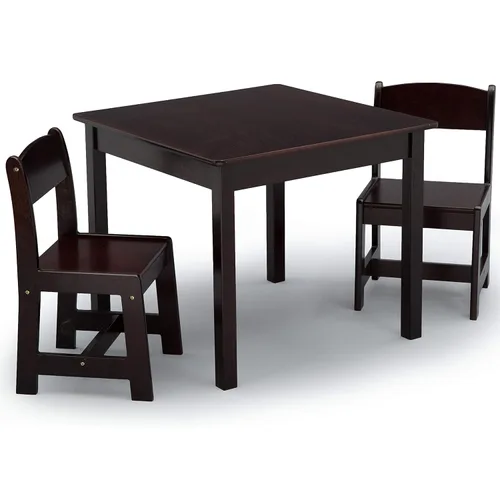 Delta Children MySize - Juego de mesa y silla de madera para niños (2 sillas incluidas), ideal para artes y manualidades, merienda, tareas y más,