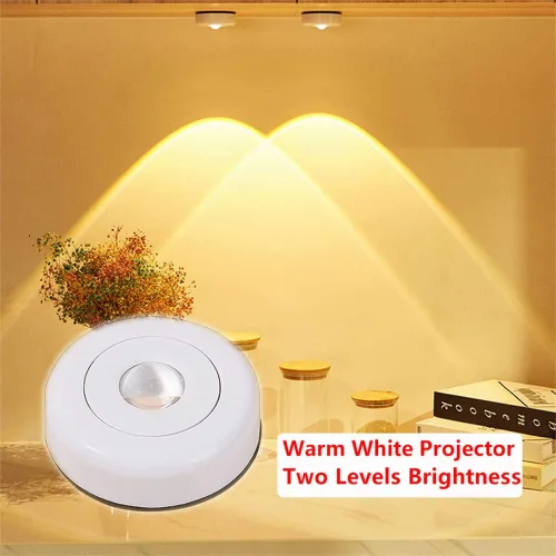 Miniatura 2 de Paquete de 6 luces LED táctiles que funcionan con pilas para gabinete, lámpara de puesta de sol para cocina, dormitorio, armario, armario, Proyector