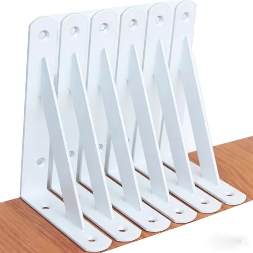 Miniatura 84 de Paquete de 16 soportes de estante resistentes negros de 20 pulgadas de largo x 12 pulgadas de alto con tornillos, soportes de estante de metal