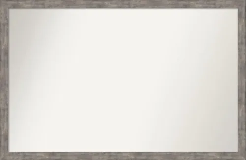 Miniatura 177 de Amanti Art Silver Bathroom Mirror for Over Sink, 24x49 Custom Made Marred Pewter Rectangle Vanity Mirror, Oversize Casual Wood Frame, Hangs Estaño