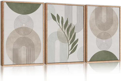 Miniatura 9 de HPINUB - Lienzo decorativo abstracto moderno para pared, juego de 3 impresiones artísticas enmarcadas, pintura de pared grande en blanco y negro, 16