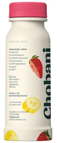 Miniatura 2 de Chobani® bebida de yogur griego bajo en grasas de fresa y plátano 7oz
