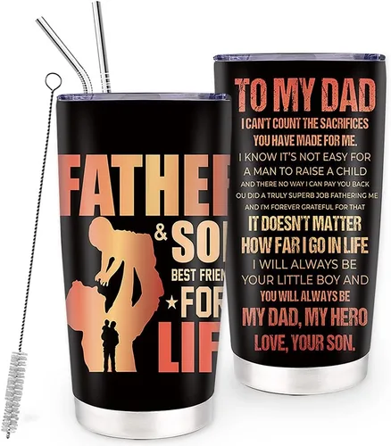 Miniatura 11 de Regalo para un amigo – Vaso de acero inoxidable con la bandera estadounidense de 20 onzas para hombres – Regalo de cumpleaños para hombres – Regalos