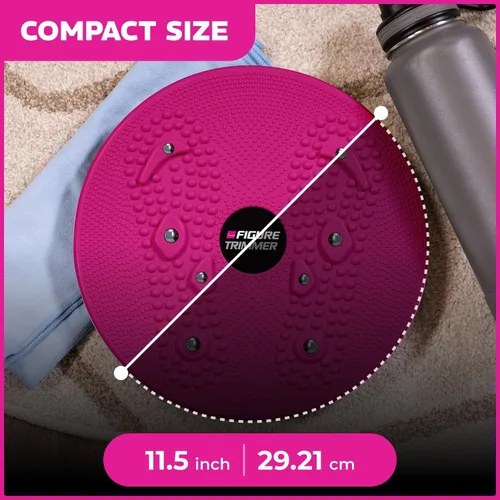 Miniatura 3 de Daiwa Felicity Figure Trimmer Tabla de Torsión Abdominal - Máquina de Torsión de Cintura para Ejercicio de Core y Abdominales - Herramienta de Rosa