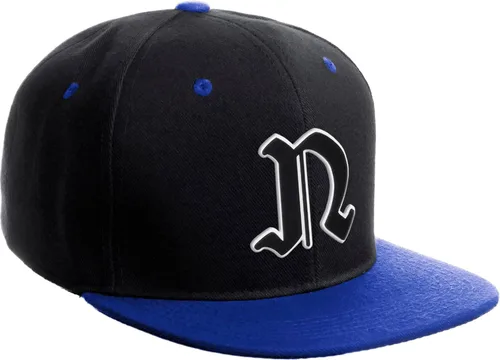 Miniatura 1338 de Daxton Gorra clásica con visera de billete plano con letras del alfabeto inglés antiguo de la A a la Z