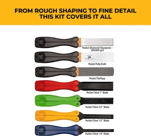 Miniatura 2 de FastCap Kit de herramientas de cincel de bolsillo Ofrece una forma precisa, juntas limpias y acabados detallados, ideal para carpintería