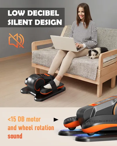 Miniatura 4 de Yagud Under Desk Machine, Electric Elliptical Leg Exerciser for Senior, 13 Adjustable Speeds Quiet and Portable Seated Pedal Exerciser for Training