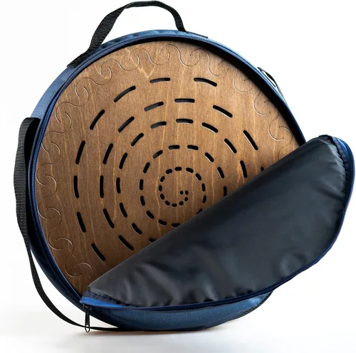 Miniatura 21 de Tambor oceánico de madera de cascada de 20 pulgadas meditativo para baño de sonido relajante forma de géiser (sin bolsa)