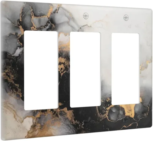Miniatura 104 de Cubierta de Interruptor de Luz de 1 Gang de Mujer Africana, Placa de Pared Individual Basculante, Receptáculo de Cebras y Elefantes GFCI, Niña Mujer