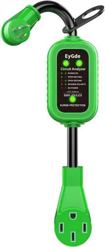 Miniatura 7 de EyGde Adaptador RV de 30 a 15 amperios 110 con protector contra sobretensiones, adaptador patentado de 15 amperios macho a 30 amperios hembra