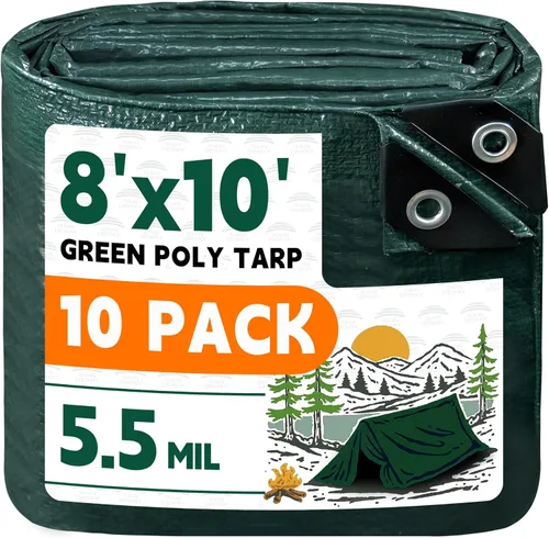 Miniatura 99 de RAINDEWAY Tarps - Lona impermeable de color azul de 4 x 16 pies de grosor, resistente a desgarros, multiusos, para techo, campamento, automóvil