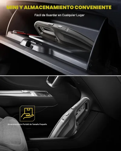 Miniatura 6 de TANYO Aspiradora de mano inalámbrica para automóvil, aspiradora portátil con succión de alta potencia, aspiradora de mano recargable, mini mano