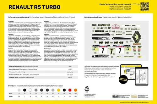 Miniatura 4 de Heller Kit de construcción de modelos de coche Renault R5 Turbo