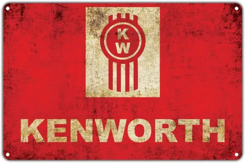Kenworth American Truck Manufacturing Company Vintage Retro Metal Wall Decor Art Shop Man Cave Bar Garage Letrero de aluminio de 8 x 12 pulgadas