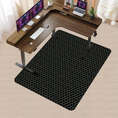 Miniatura 9 de Vicwe Tapete grande para silla de oficina para suelos alfombrados, 60 x 48 pulgadas, alfombrillas rectangulares para sillas de escritorio