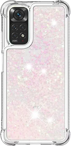 Miniatura 56 de Glitter Sparkle Moving Quicksand Flowing Cover para Xiaomi Redmi Note 10S Bling Liquid Clear Star Heart Silicona Bumper Funda transparente de goma a