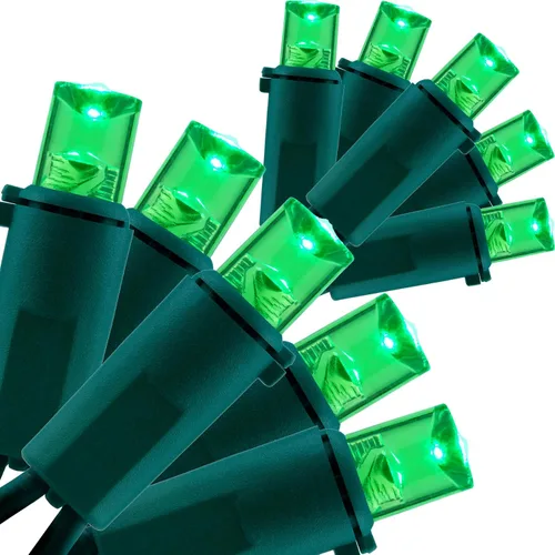 Miniatura 11 de YULETIME Luces LED de Navidad de gran angular de color blanco cálido, 200 unidades, 50 pies, paquete de 2 hebras de 25 pies, 100 luces
