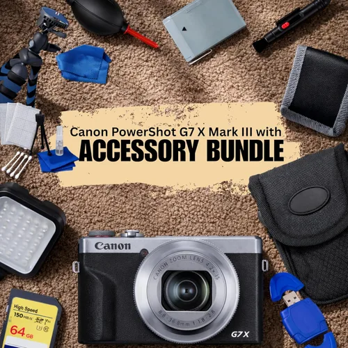 Miniatura 2 de SSE Canon PowerShot G7 X Mark III - Paquete de cámara digital (plateado) - Incluye: tarjeta de memoria extrema de 64 GB, kit de luz LED y mucho más