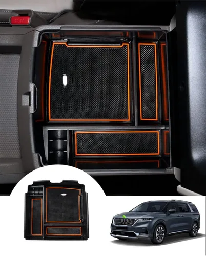 Miniatura 10 de Autorder Organizador de consola central para accesorios Kia Forte 2019-2024, caja de almacenamiento para reposabrazos, bandeja de inserción
