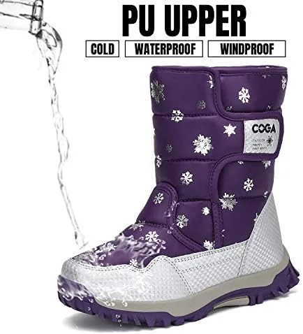 Miniatura 2 de Mishansha - Botas de nieve para niñas, niños niños pequeños niños grandes invierno, cálidas, impermeables, antideslizantes, anti colisión, corte