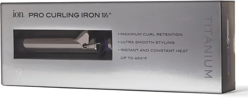 Miniatura 3 de ion Titanium Pro - Plancha rizadora de 11/2 pulgadas, calienta hasta 450 °F, retención máxima de rizo, doble voltaje