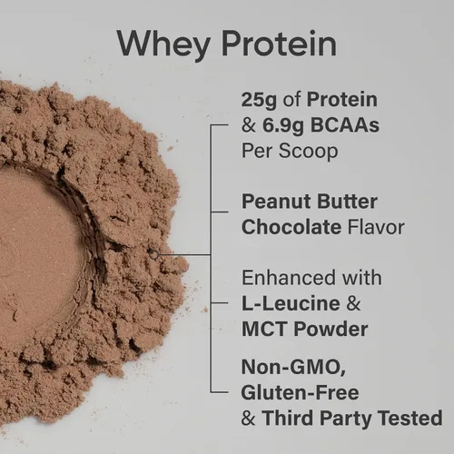 Miniatura 4 de Sports Research® 100% proteína de suero aislado de chocolate mantequilla de maní – Proteína en polvo de origen estadounidense con BCAA – Sin sabores