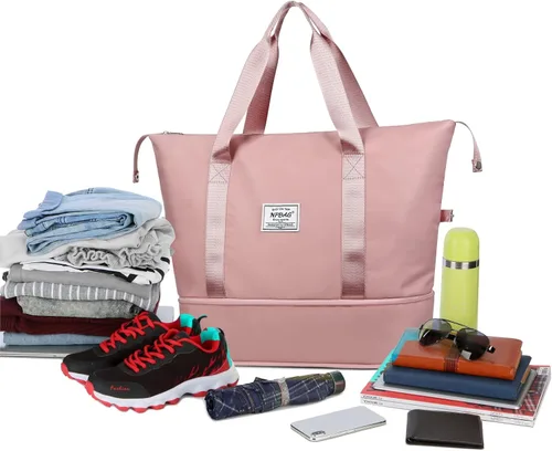 Miniatura 4 de NPBAG Bolsa de viaje para mujer bolsa de mano grande expandible para fin de semana bolsa de entrenamiento de gimnasio bolsa de noche bolsa