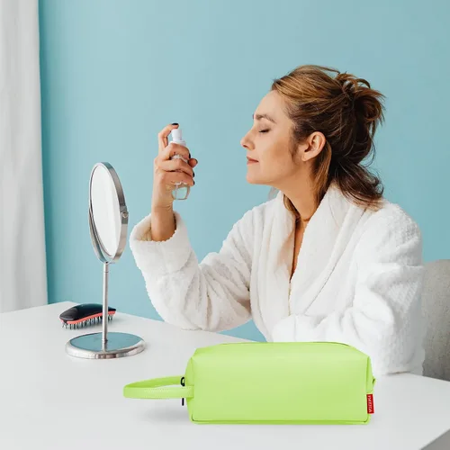 Miniatura 6 de Fmeida Estuche para lápices estético, bolsa de lápices de gran capacidad, estuche portátil para bolígrafos, oficina, papelería, bolsa de maquillaje