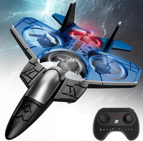 BEZGAR Avión RC丨F-22 Raptor Mini Avión, Avión a Chorro de Control Remoto Dron de Acrobacias, Listo para Volar Caza para Adultos y Niños Juguete con
