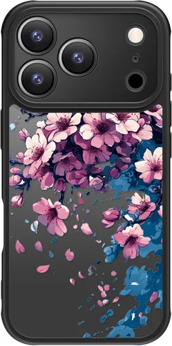 Miniatura 55 de FUNMIKO Funda para iPhone 16 Plus, carga inalámbrica y protección de grado militar, diseño floral moderno para mujeres y niñas, funda antideslizante