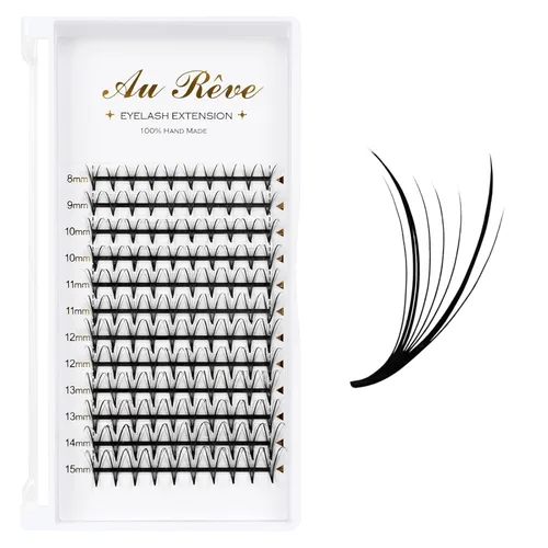 Miniatura 34 de Extensiones de pestañas YY, extensiones de pestañas Y, rizo D, 0.003 in, 0.472 in, bandeja mixta en forma de Y, volumen 4D, pestañas postizas de uso